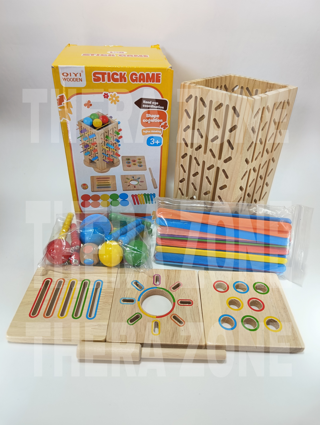 Stick Game – Juego Didáctico de Madera 5 en 1