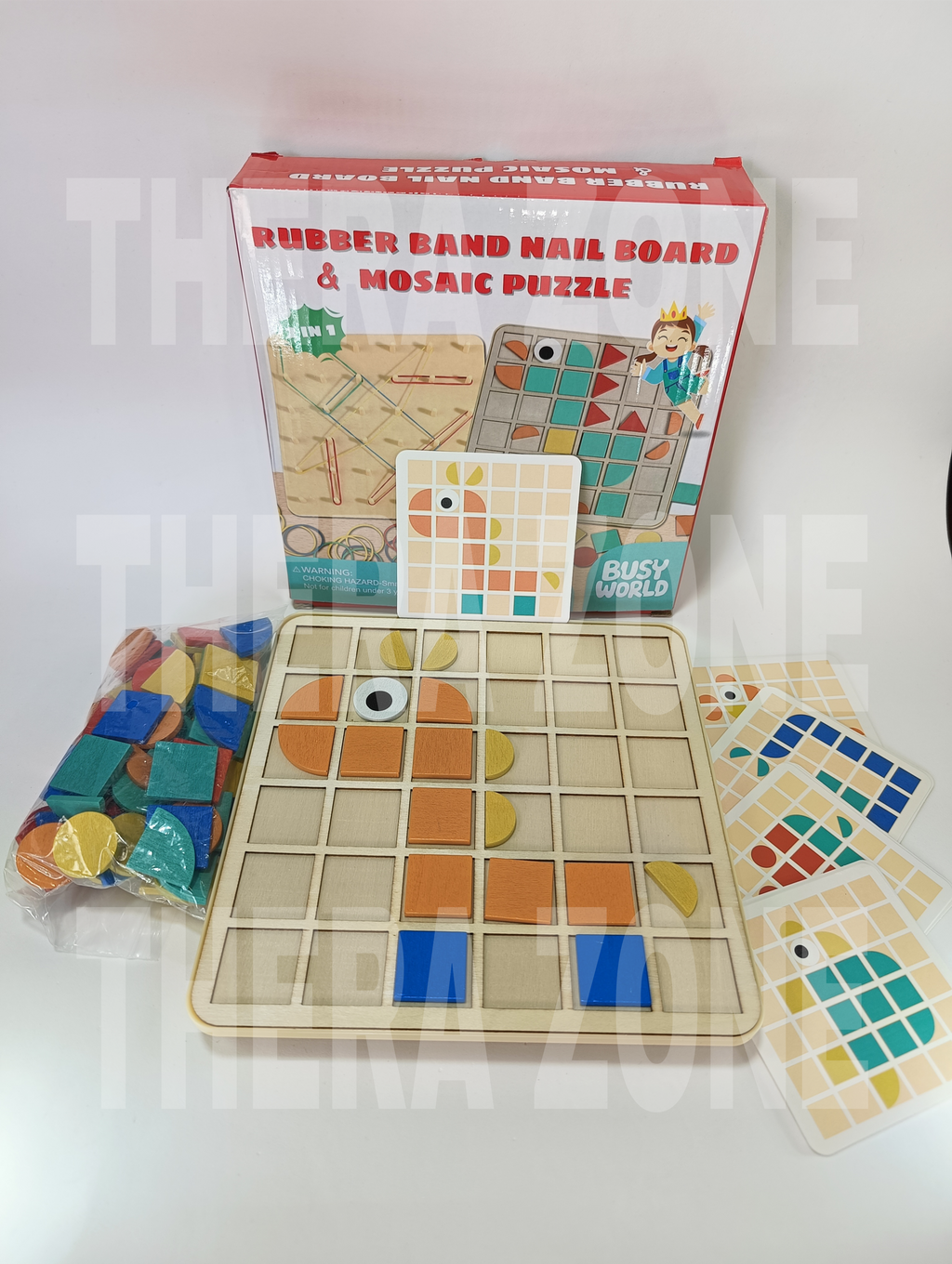 Rubber Band Nail Board & Mosaic Puzzle